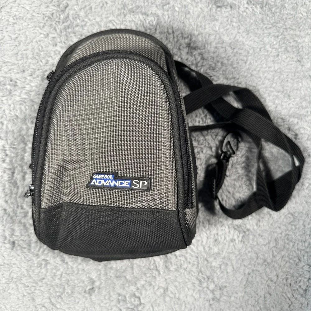 Vintage Nintendo Game Boy Advance SP Backpack Carry Case Gray Used & Cleaned Y2K